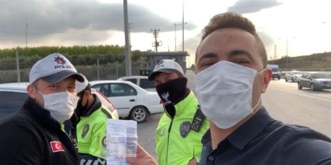 Polis helikopterini görüntüleyen sürücüye 315 lira ceza