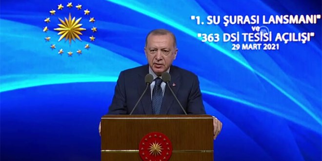 Erdoğan: Meclis'te su kanunu hazırlıyoruz