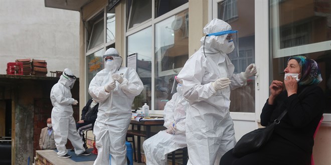 Hasta ziyaretinde 42 kiiye koronavirs bulatrd