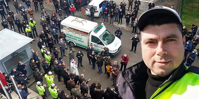 Tedbir uyarısı yaptığı koronadan hayatını kaybeden polis memuru için tören
