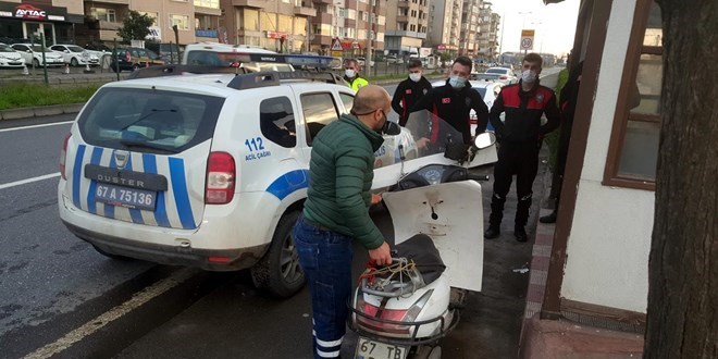 Covid-19 hastası oğul, kaza yapan babasının yanına geldi