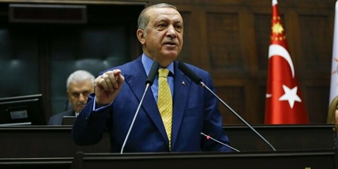 Erdoğan, 128 milyar dolar için, grup toplantısında video yayımladı