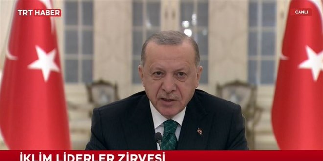 Erdoğan, İklim Liderler Zirvesi'ne canlı bağlantı ile katıldı