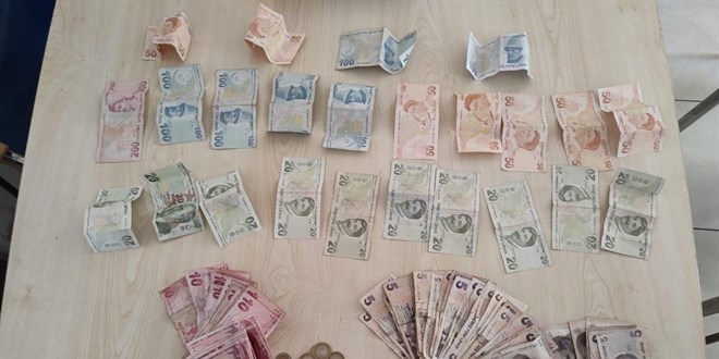 Dilencinin iç çamaşırından 1700 TL çıktı