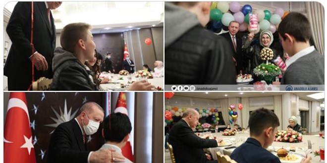Erdoğan çifti 23 Nisan'da çocuklarla iftarda buluştu