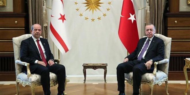 Erdoan, KKTC Cumhurbakan Tatar ile bir araya geldi