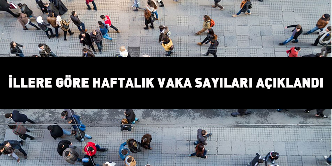 İllere göre haftalık vaka sayısı açıklandı