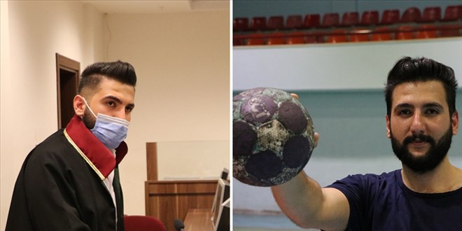 Mahkemede avukat hentbol sahasında kaptan