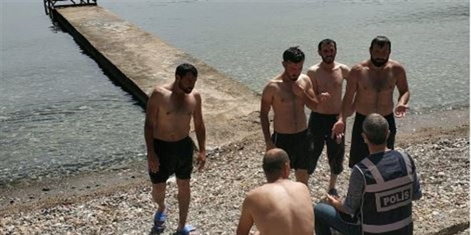 Mu�la'da denize giren ve �ad�r kuran 26 ki�iye ceza kesildi