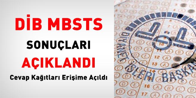 DİB-MBSTS sonuçları açıklandı