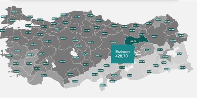 Doğu Anadolu'da vaka sayısının en yüksek olduğu il