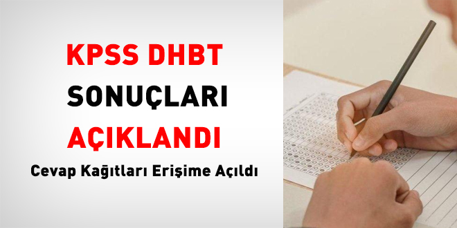 DHBT sonular akland, cevap katlar eriime ald