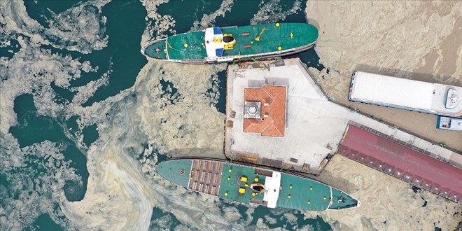 Marmara Denizi'nin dibi de salya ile kaplanmaya başlandı