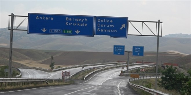Samsun-Ankara kara yolunda bayram haftasında araç sayısı düştü