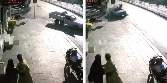 Bayram günü 4 kişilik aileye dehşeti yaşatan kaza kamerada
