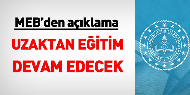 MEB'den yüz yüze ve uzaktan eğitim açıklaması
