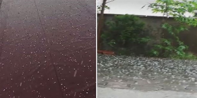 İstanbul'un bazı ilçelerinde sağanak ve dolu etkili oldu