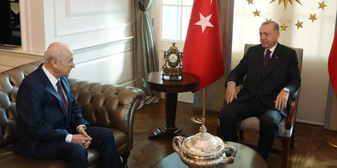 Cumhurbaşkanı Erdoğan, Bahçeli ile görüştü