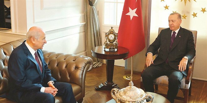 Cumhurbaşkanı Erdoğan ile Bahçeli'nin Anayasa buluşması