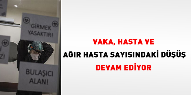 Vaka, hasta ve ağır hasta sayısındaki düşüş sürüyor