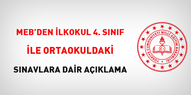 MEB'den ortaokuldaki sınavlara dair açıklama