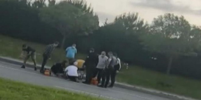 İstanbul'da hamile kadın otomobilden yola atıldı