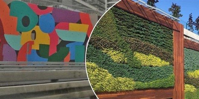 BB dikey baheleri skp, duvarlara graffiti yapyor