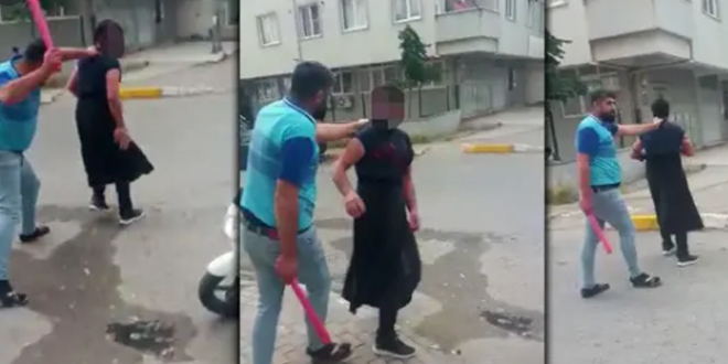 Kadın kıyafeti giydirdiği tacizciyi karakola böyle götürdü!