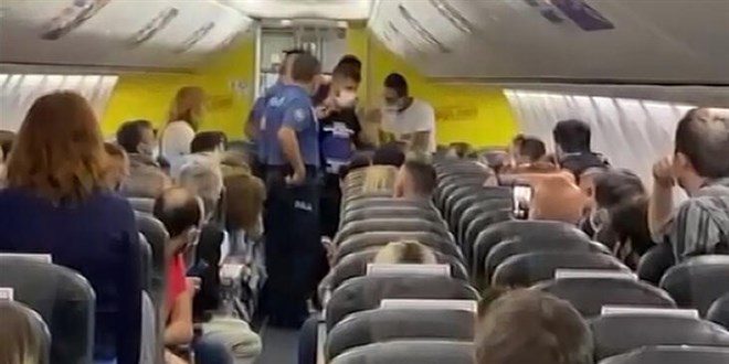 Antalya-İstanbul seferinde taciz ve iftira iddiası! Yolcular indirildi