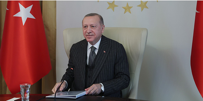 Cumhurbakan Erdoan, LGS'ye girecek rencilere baar diledi