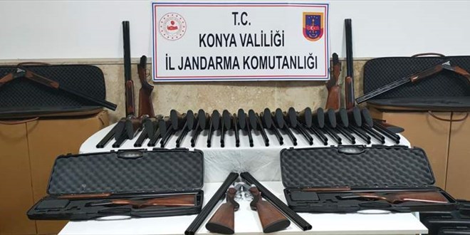 Konya'daki kaak silah operasyonunda 85 av tfei ele geirildi
