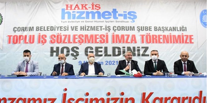 Çorum Belediyesinde işçilere yüzde 32 zam yapıldı
