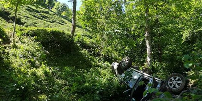 Rize'de kamyonet uçuruma yuvarlandı: 2 ölü, 1 yaralı