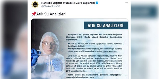 İstanbul'daki atık su incelemesine ilişkin önemli açıklama