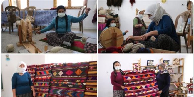 İlmek ilmek dokudukları kilimler gelir kapısı oldu