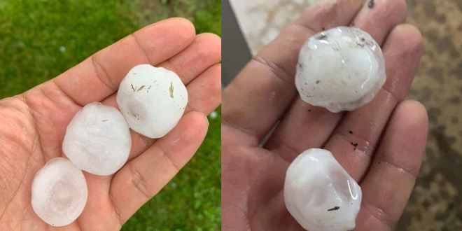 Silivri'de ceviz büyüklüğünde dolu yağışı