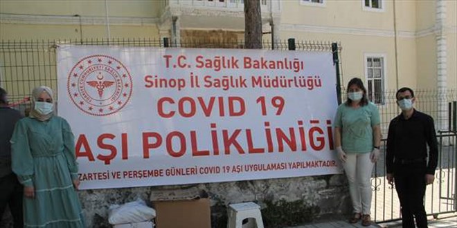 216 bin nüfuslu Sinop'ta, uygulanan aşı dozu 184 bini aştı