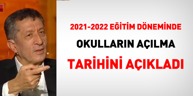 Okullar ne zaman alacak? Bakan Ziya Seluk aklad
