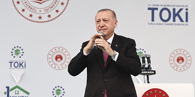 Cumhurbakan Erdoan: 258 bin konut iin kollar svadk