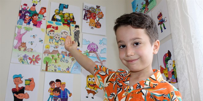 3 yaşında karikatür çizmeye başladı, yurt dışından teklif aldı