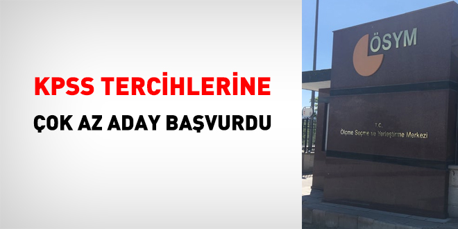 2021/1 KPSS tercihlerine sadece 70 bin aday bavurdu