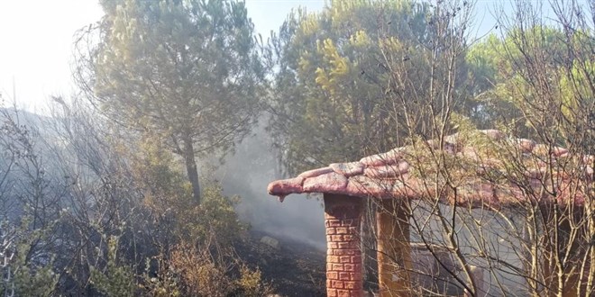 Erdek'te askeri kampta yangın