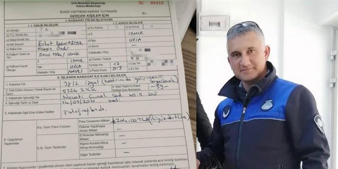 Zabıta memuru kendisine ceza yazıp, cezayı ödedi