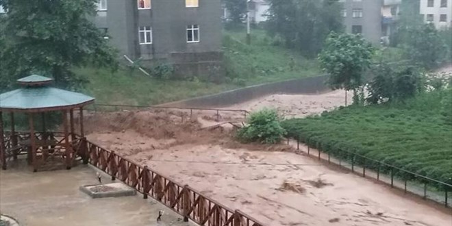 Rize'deki sel ve heyelanın ardından hasar tespit ve temizlik çalışmaları sürüyor