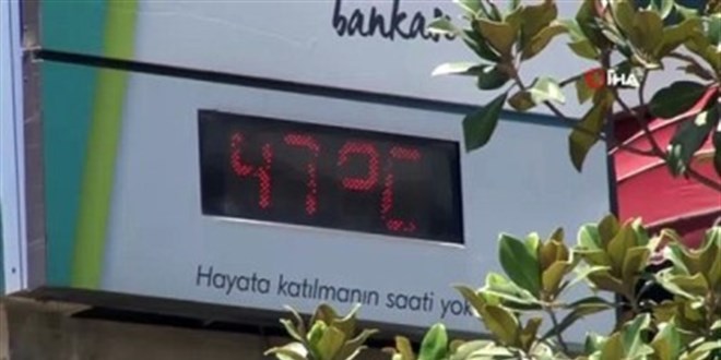 Elazığ'da termometreler 47 dereceyi gösterdi, caddeler boş kaldı