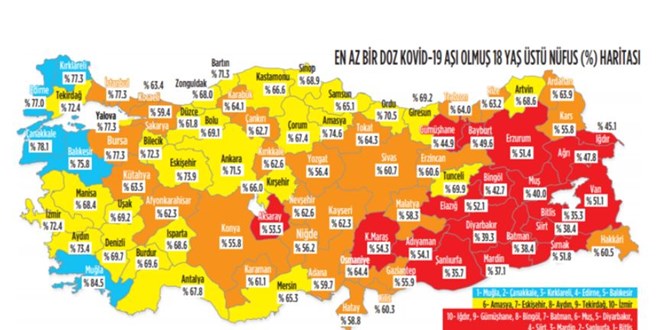 Aşı oranı düşük illerde vaka rekoru