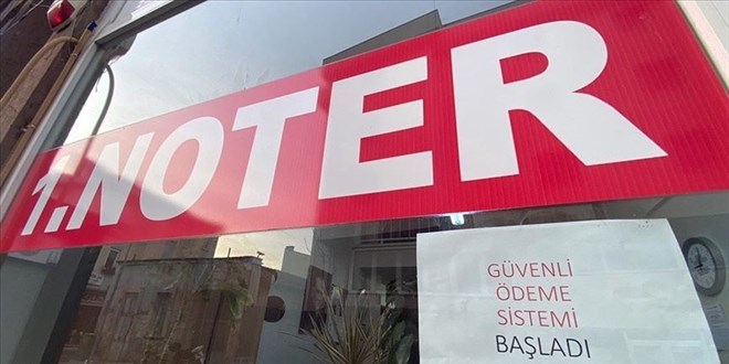 Noterliklerde güvenli ödeme sistemi ile 4 bin 328 işlem yapıldı