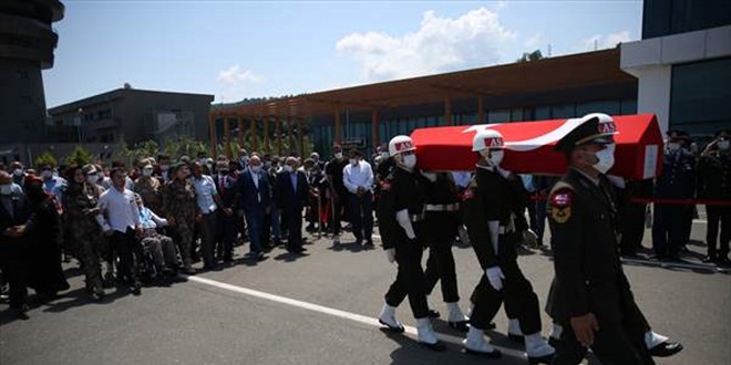 Şehit Astsubayın naaşı memleketi Ordu'ya getirildi