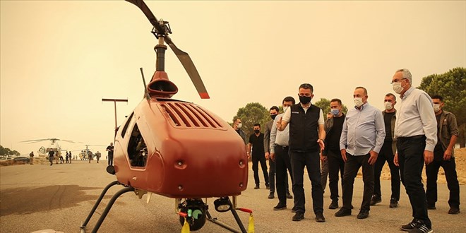 Orman yangınlarıyla mücadelede insansız helikopter kullanıldı