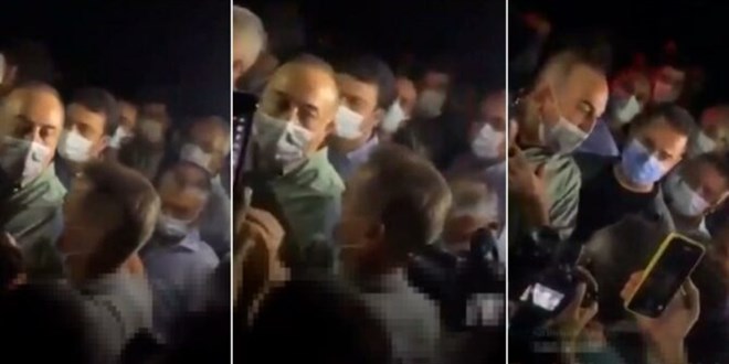 Bakan Çavuşoğlu'na yangın bölgesinde vatandaştan tepki!